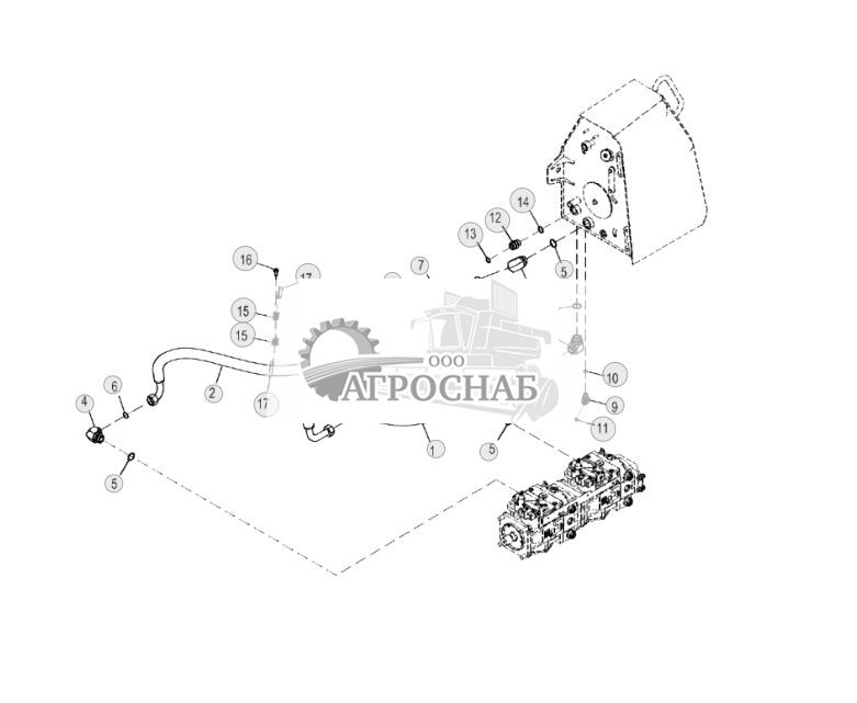 Transmission Suction Hoses, Outside Dozer, Standard And Wide Track (WT) - ST561049 80.jpg
